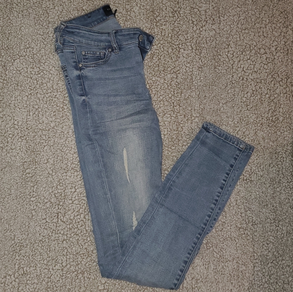 Celebrity pink distressed skinny Jeans